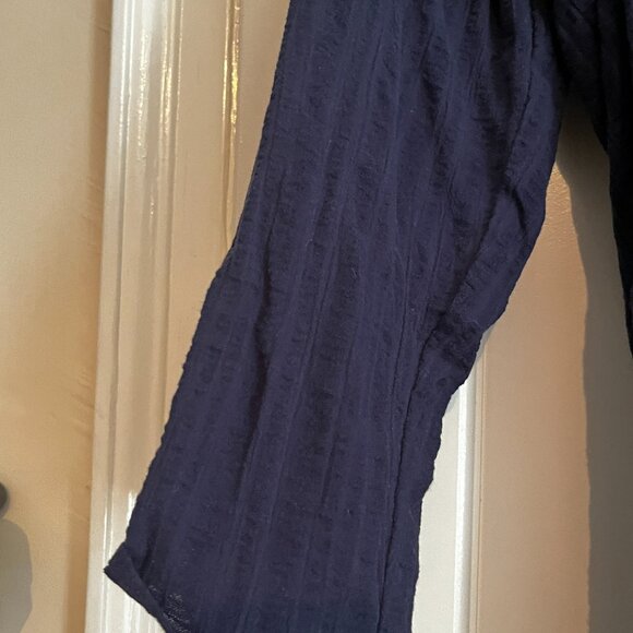 Universal Threat Gauze Blue V-Neck Top (Size Medium / Gently-Worn) - Picture 8 of 10